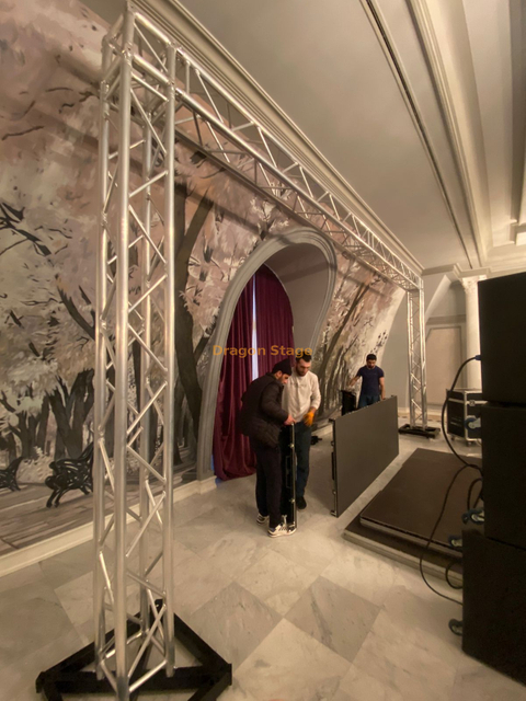 خلفية المسرح لشاشة عرض LED / ملصق 4 × 3 م