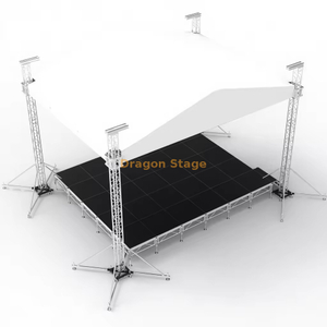 نظام تروس الحفلة الموسيقية من الألومنيوم لأداء Barrier Tour مع مرحلة 6x6x6m 