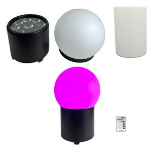 IP65 بطارية تعمل بالطاقة اللاسلكية DMX LED Uplight | 9 × 12 واط RGBWA + مصباح غسيل بالأشعة فوق البنفسجية