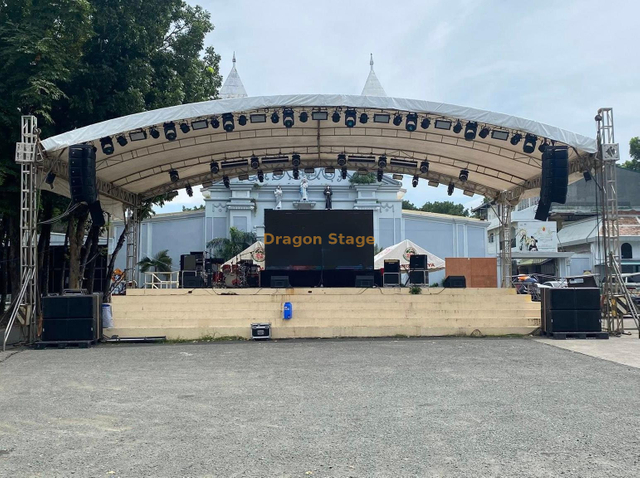 قوس الحامل إطار الألمنيوم منحني السقف الجمالون 10x6x4m