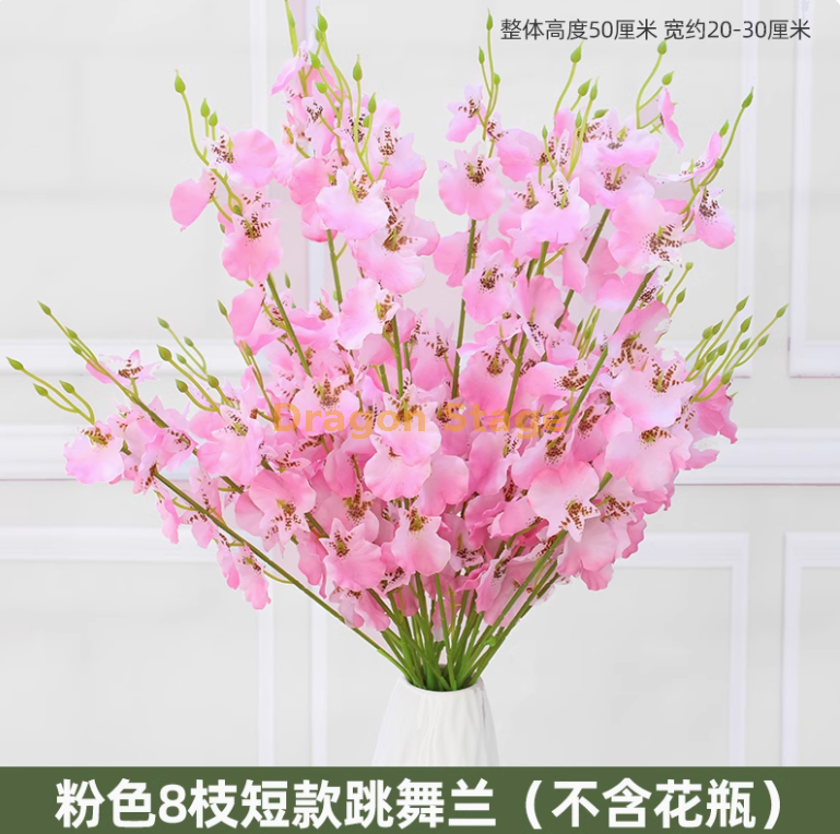 粉红色 8 枝短款粉跳舞兰