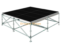 نظام مسرح Layher من الفولاذ الاحترافي مقاس 20 × 18 مترًا - منصة حفلات خارجية شديدة التحمل مع سطح من الخشب الرقائقي من الألومنيوم وسلالم وصول مزدوجة