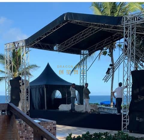 تروس فضية خارجية مع سقف بدون رفع 8x6x6m