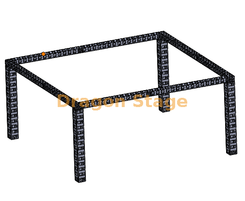 حامل كشك المعرض التجاري 15 × 6 × 8 قدم (4.5 × 2 × 2.5 م)