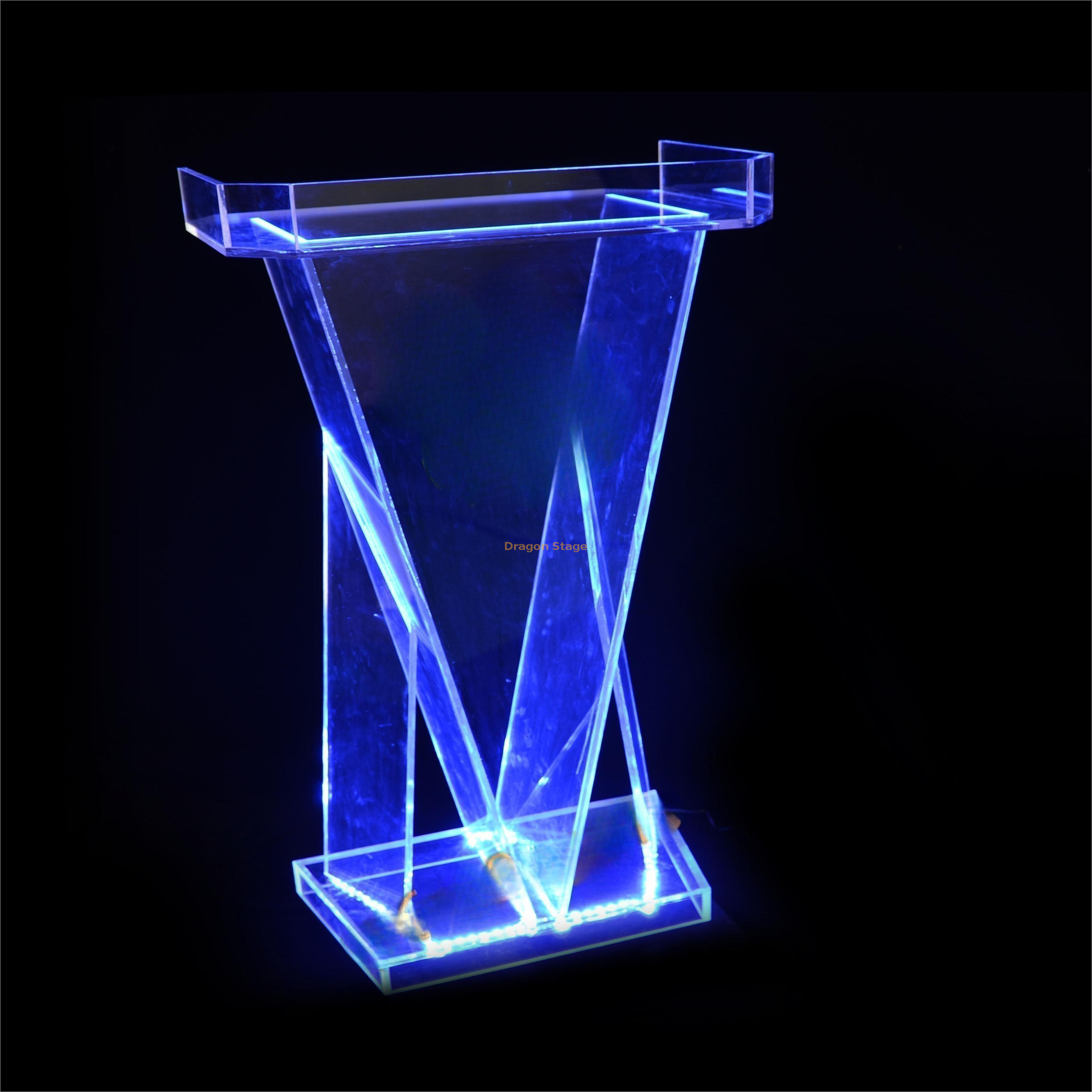 طاولة قرص Acrylic Bar DJ ، طاولة التحدث ، طاولة التحدث على شكل الماس ، جدول استقبال 