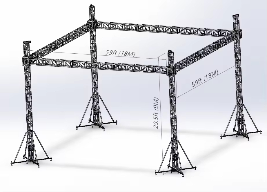 حفل زفاف في الهواء الطلق نظام الجمالون الحدث 18x18x9m