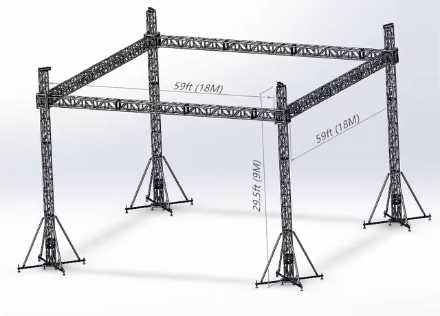 حفل زفاف في الهواء الطلق نظام الجمالون الحدث 18x18x9m