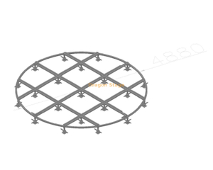 منصة مسرح مستديرة محمولة بطول 4.88 م | مسرح متنقل من سبائك الألومنيوم سريع التجميع (ارتفاع قابل للتعديل)
