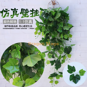 محاكاة الجدار البنفسجي معلقة السحلية الكبيرة التطريز البلاستيكي الاصطناعي زهرة الحرير زهرة شفافة سلك أوراق كبيرة 1 حزمة بدون سلة - نمط ملاحظة