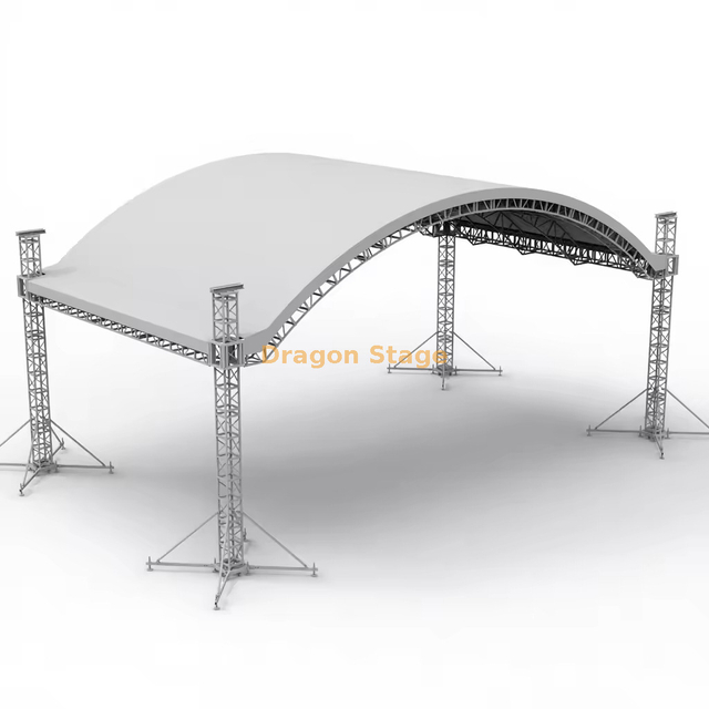 قوس الحامل إطار الألمنيوم منحني السقف الجمالون 10x6x4m