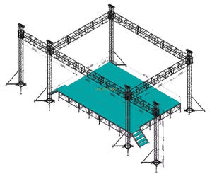 9x7x6m ديسكو المهنية وتروس الإضاءة الحدث الداخلي