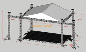 Mobile Live Music Stage لمعرض المتحف 12x8x8m