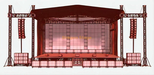 دعامات سقف خارجية محمولة مخصصة لحدث الحفل الكبير 18x12x12m أجنحة السماعات 3m