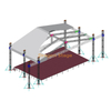  تروس سقف الحفل من الألومنيوم في الهواء الطلق مع المرحلة المحمولة 24x15x12m