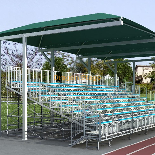 نظام جلوس مؤقت من الصلب عالي السعة قابل للفك من السقالات يتسع لـ 3000 جمهور