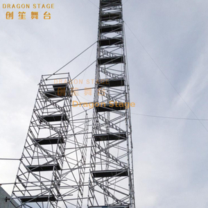 1.35x2x10.35m سقالة برج الألومنيوم المحمولة مع سلم 45 درجة 