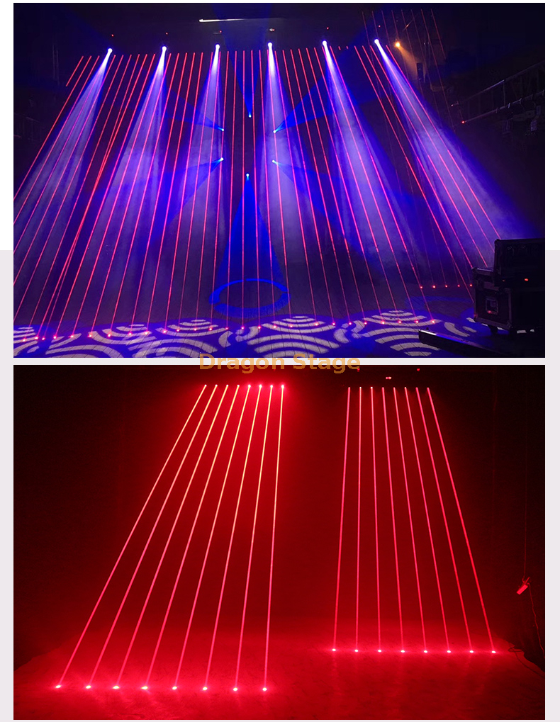 500MW كامل اللون KTV Pub Light Bar 8 Eye Beam Laser Spot Light (4)
