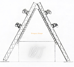 مثلث مخصص على شكل Dj Stand Trussing 