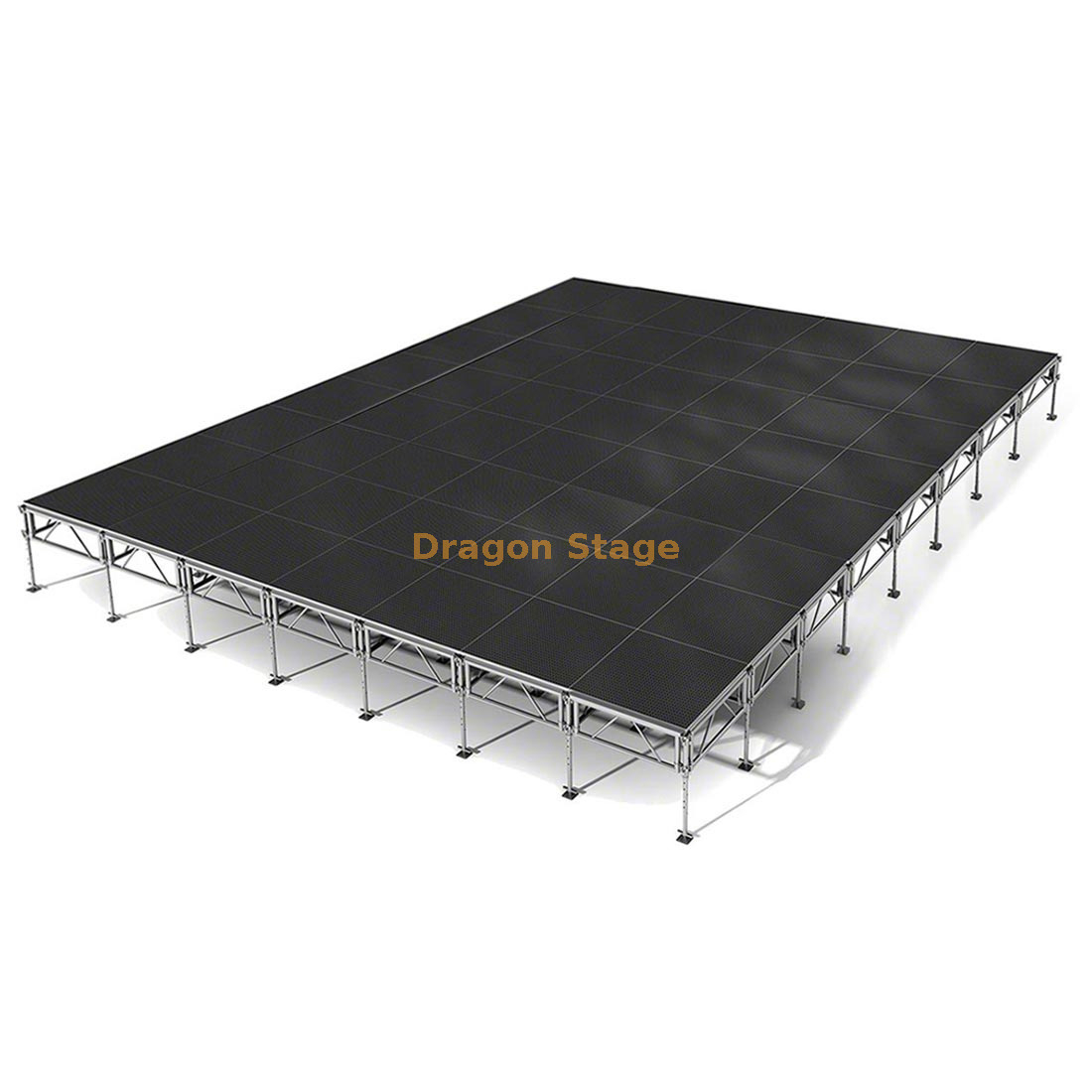 منصة مسرح محمولة لحفلات الزفاف في الهواء الطلق مقاس 9.76 × 8.54 م