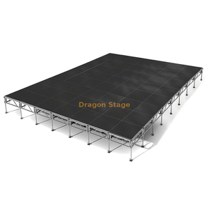 منصة مسرح محمولة لحفلات الزفاف في الهواء الطلق مقاس 9.76 × 8.54 م