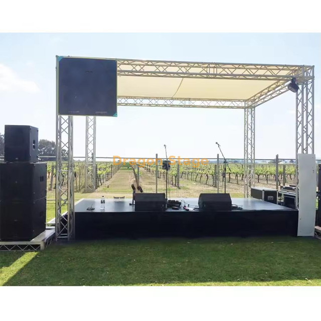 مجموعات الجمالون المعيارية المحمولة لتجميع الألمنيوم مرحلة 4x4x3m