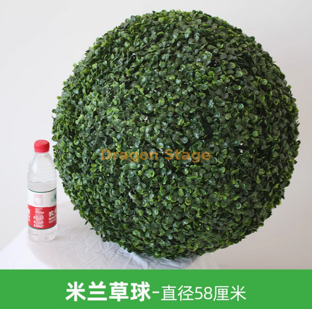 محاكاة العشب العشب كرة ميلانو بلاستيك زخرفة السقف الخضراء الزهور مزيفة ميلان العشب الكرة - القطر 58 سم