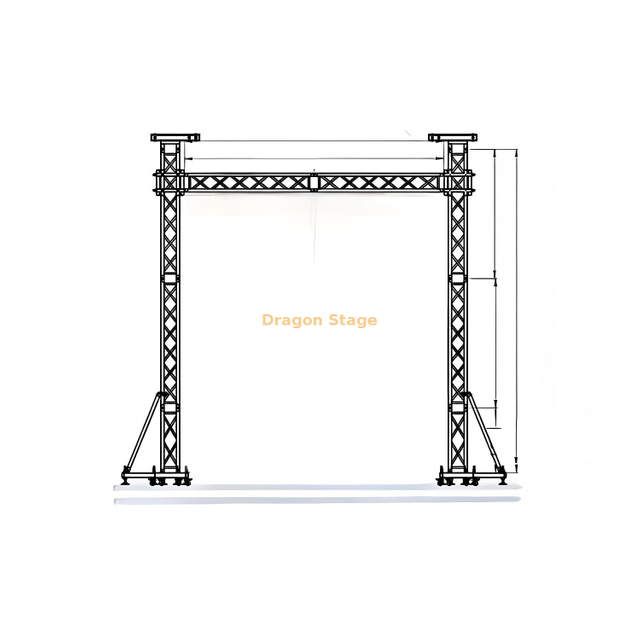 10x6m هدف احترافي تروس ألومنيوم لدعم شاشة LED