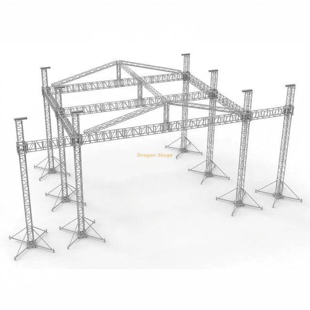 جدار فيديو LED للمسرح ومرحلة سقف للحفلات الموسيقية بمصفوفة الخط 18x16x14m