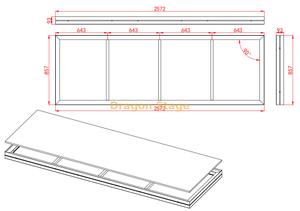 2.572x0.857m المنصة Layher لنظام الحامل