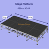 مرحلة الحفل الموسيقي الفضي الألمنيوم 8'x16 '（4.88x2.44m）