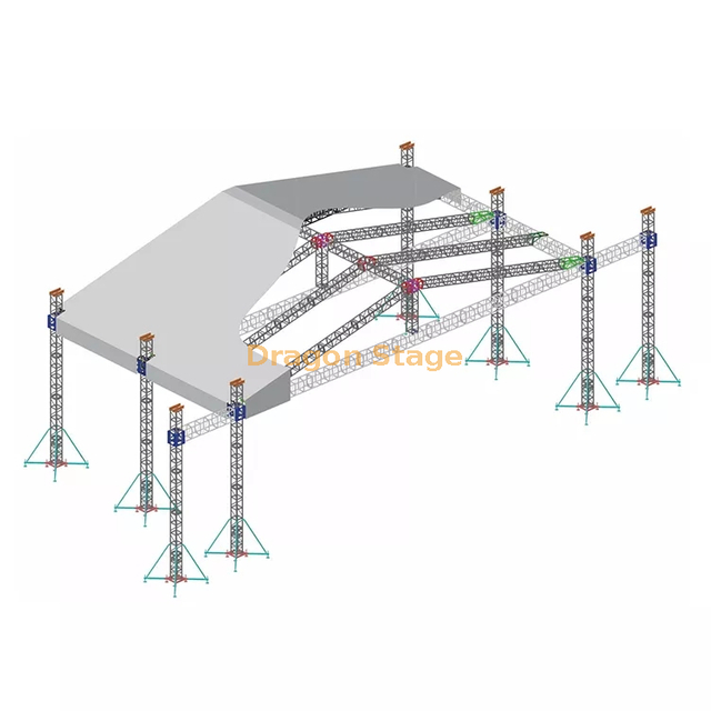 تروس سقف الألومنيوم لحدث الكنيسة الحفلة في الهواء الطلق 16x16x8m