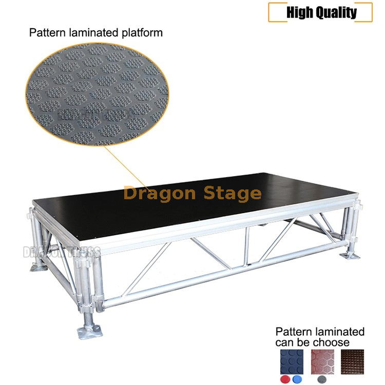 سبائك الألومنيوم الزفاف الحدث منصة المرحلة قابل للتعديل للخارجية 11x10m