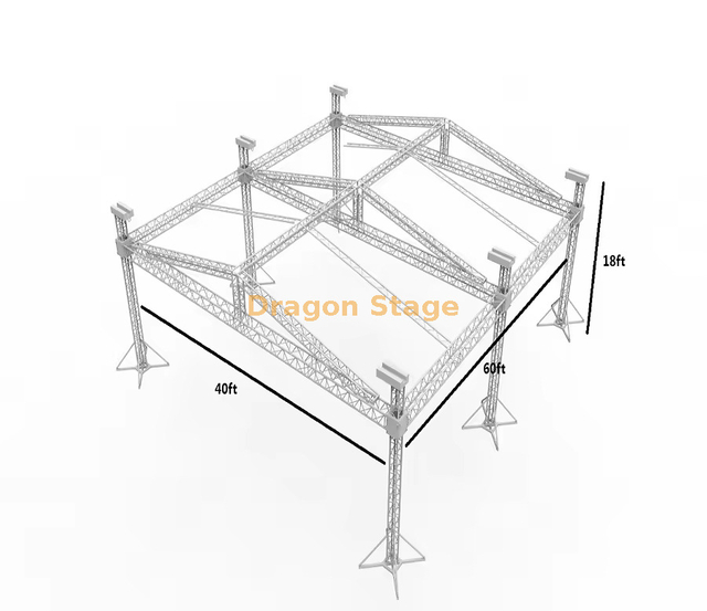 تروس الإضاءة من الألومنيوم في الهواء الطلق 60x40x18ft