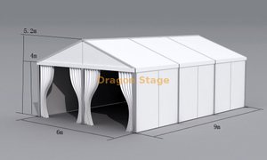 خيمة حدث من الألومنيوم بإطار A مقاس 6 × 9 م | مأوى مناسبات PVC عالي التحمل بإطار من الألومنيوم 6061-T6