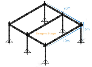 نظام إضاءة مدرج مربع مخصص تروس 20x10x6m