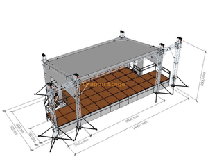 نظام هيكل السقف المسطح للمسرح الخارجي 10x7x6m
