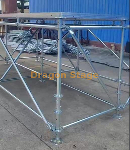 منصة سقالة فولاذية متنقلة خارجية محمولة مقاس 12 × 9 م