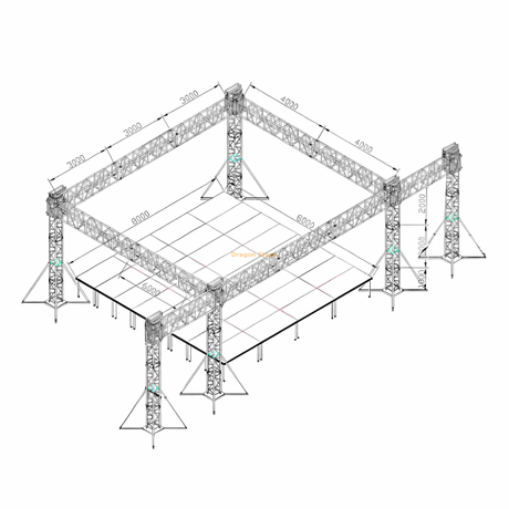 الألومنيوم في الهواء الطلق أضواء الأنوار الحدث تروس 9x8x5m