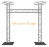 نظام تروس DJ Booth Goalpost Truss بطول 2.5 م وارتفاع 2 م مع قمة دائرية (تروس حنفية من الألومنيوم)