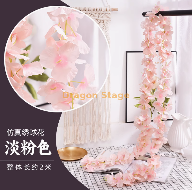 浅粉-安帝超密绣球花串 1 条