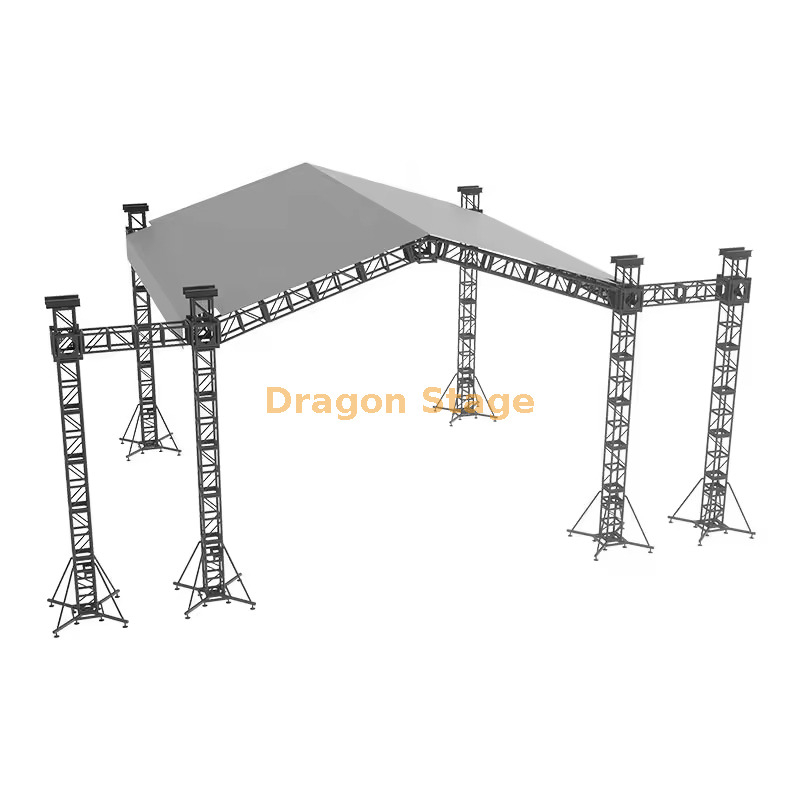 نظام سقف شمسي مسطح احترافي مقاس 10 × 8 × 6 م مع أجنحة PA
