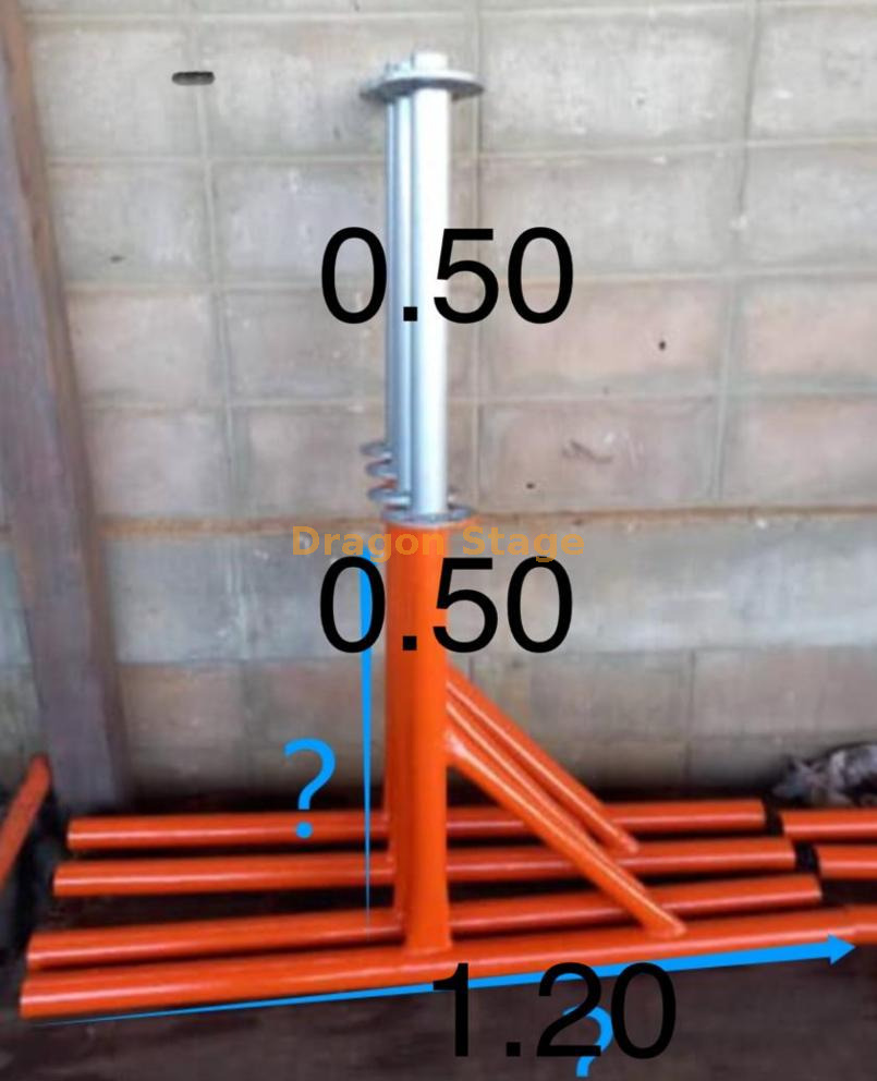 عمود قائم بارتفاع 1 متر