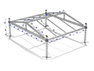 مرحلة الحفل الموسيقي في الهواء الطلق نظام الجمالون من الألمنيوم 20x16x6.5m