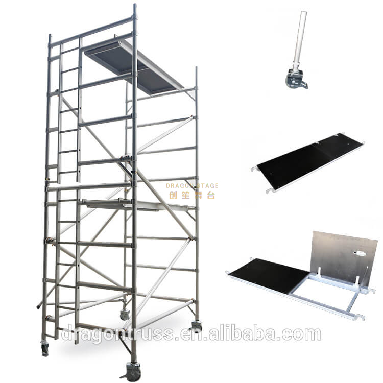 سقالات سلم تسلق مزدوجة متنقلة للبيع 5.22 م