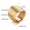 خواتم خطوبة بسيطة من الفولاذ المقاوم للصدأ مطلية بالذهب