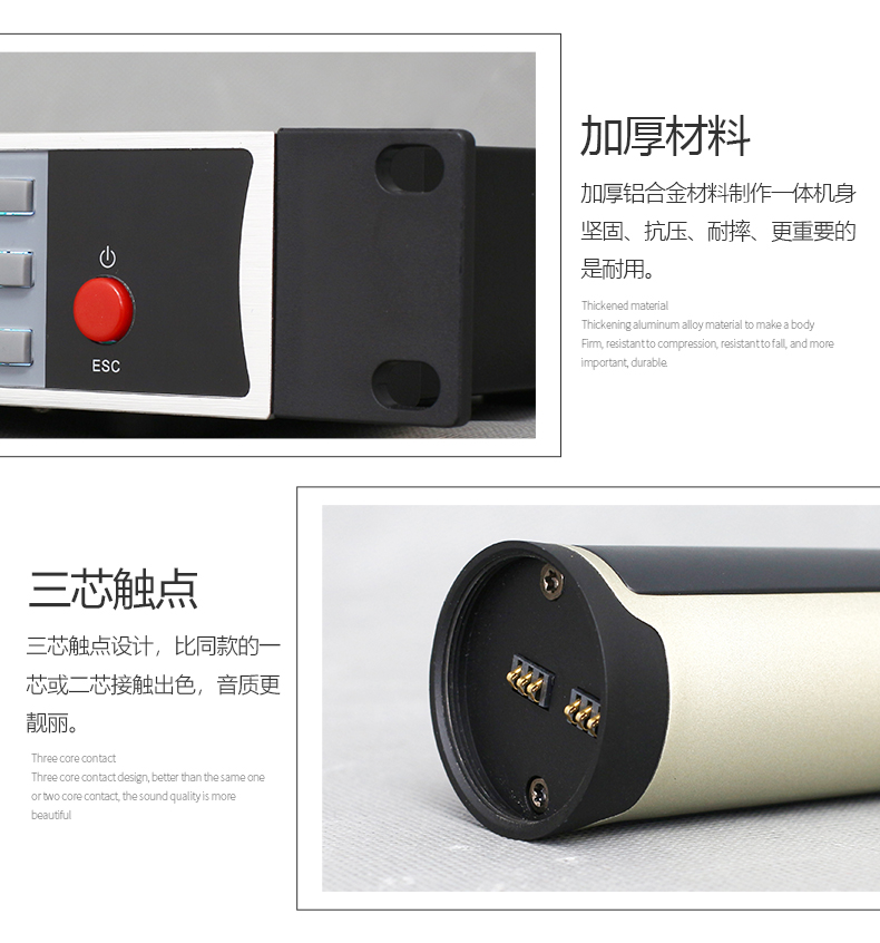 SKM9000 ميكروفون احترافي لأداء المسرح يغني KTV كاريوكي واحد إلى اثنين ميكروفون لاسلكي تفاصيل المنزل (4)