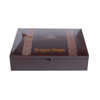 صندوق خشبي مصنع مخصص فاخر براون خشبي الشوكولاته الكمأة مربع مع مقسم