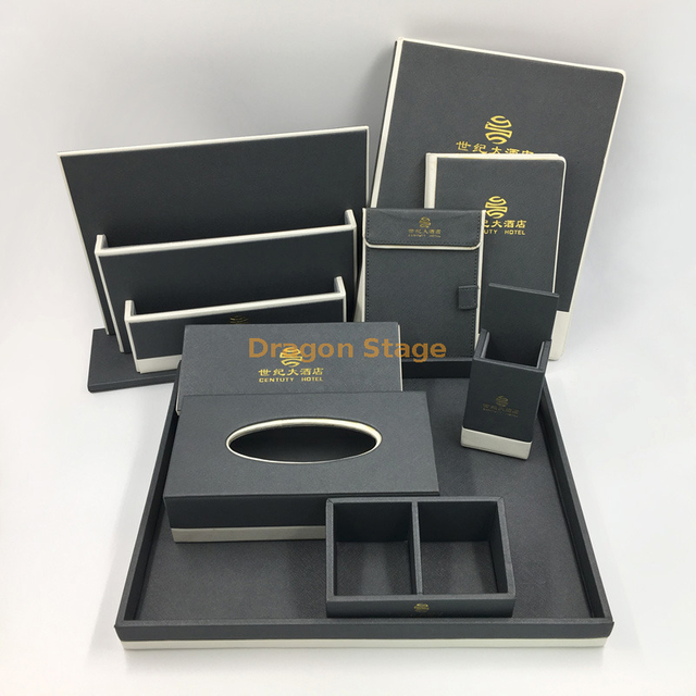 صندوق خشبي مخصص من الجلد المخصص للفنادق صندوق مستهلك من الجلد مستلزمات الفنادق أدوات الزينة صندوق غسول الفم