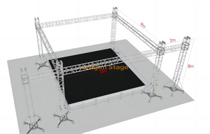 في الهواء الطلق الحدث الحفل تروس المرحلة الألومنيوم المحمولة مع نظام مكبر الصوت 12x9x8m مكبر الصوت شماعات تروس 2m