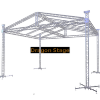 مسرح الحفلات الموسيقية من الألومنيوم في الهواء الطلق مقاس 10 × 8 × 6 م